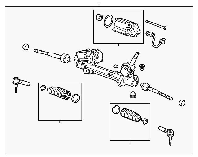 84544300 Electric Drive Rack and Pinion Steering Gear Assembly with