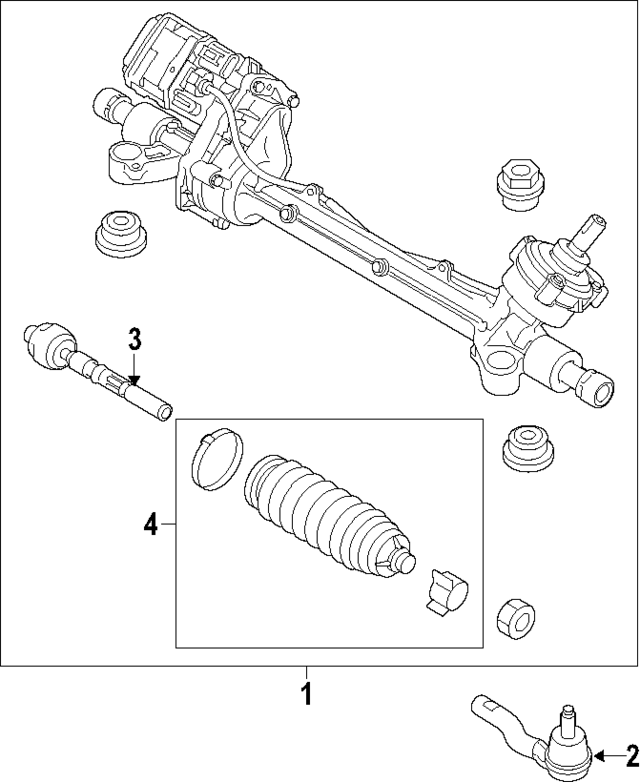 BB5Z3504FE 2011 Ford Explorer Steering Gear Fairway Ford Parts