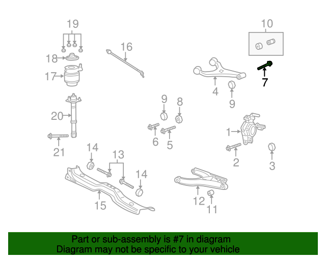 20032006 Ford Upper Control Arm Bolt w707839s439