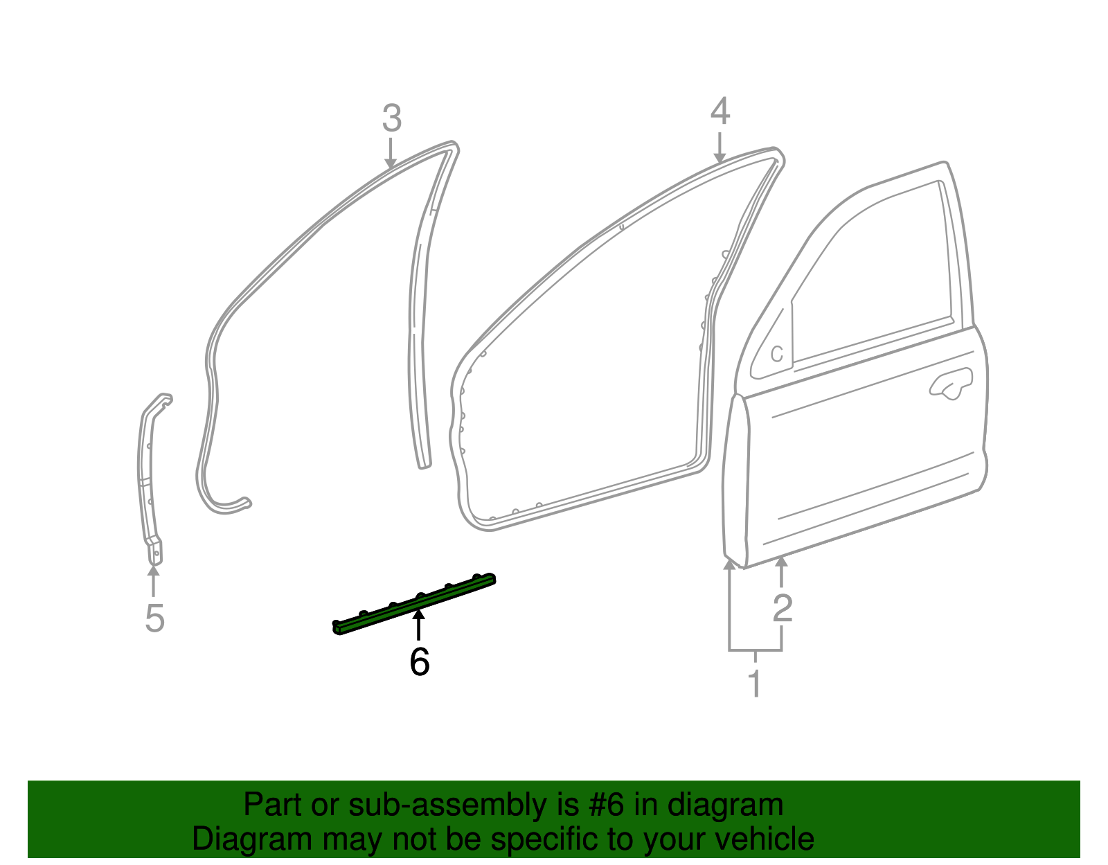 Lower Weather-Strip - Ford (XW4Z-5420758-AA)
