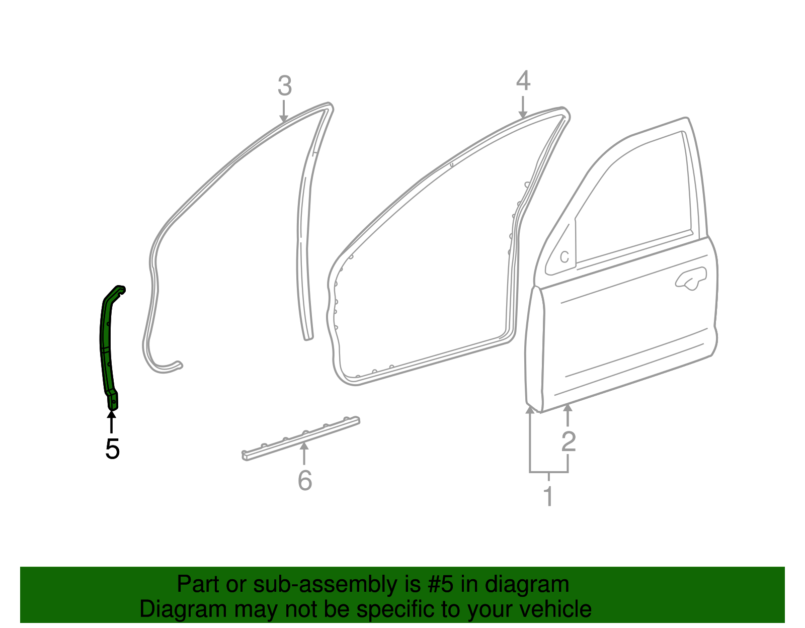 Front Weather-Strip - Ford (XW4Z-5420531-BA)