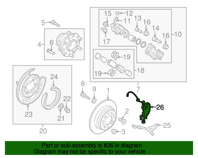 59910A8000 ABS Wheel Speed Sensor 20172020 Kia Optima Kia.Parts Store