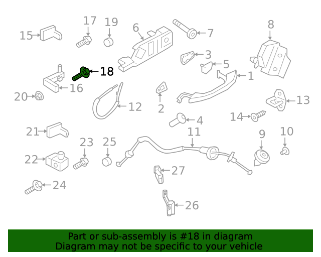 20192022 Porsche Cayenne Lower Hinge Mount Bolt N91263701 Sunset