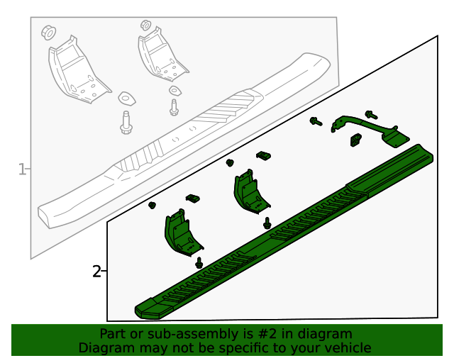 20172023 Ford OEM Step Bars, 5 Inch, Chromed Aluminum HC3Z16450DB