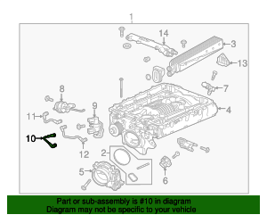 12651412 - Supercharger Bypass Valve Actuator Tube 2016-2023 GM