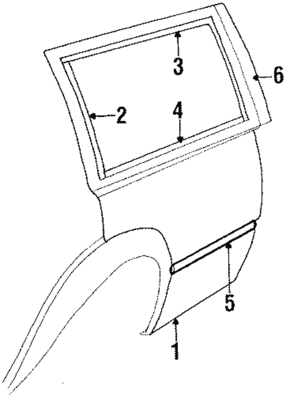 Molding Assembly-Black Body Pillar Opg Vert           *Black - GM (20649552)