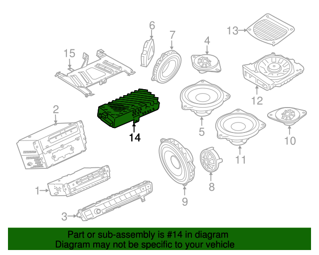 65126841964 - 2014-2018 BMW Amplifier (65-12-6-841-964) | BMW of South ...