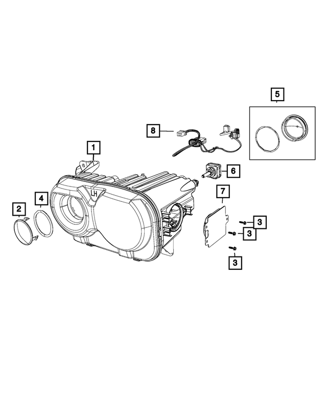 20112021 Mopar Headlamp Bulb L0000D3S