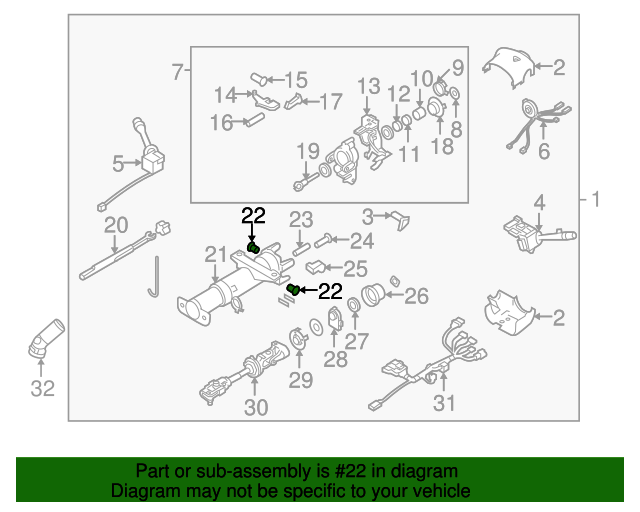 19952019 GM Steering Column Pivot Pin 26036521