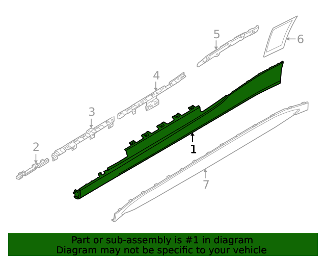 Genuine BMW 51778084240 Door Sill Cover Primed Right FREE
