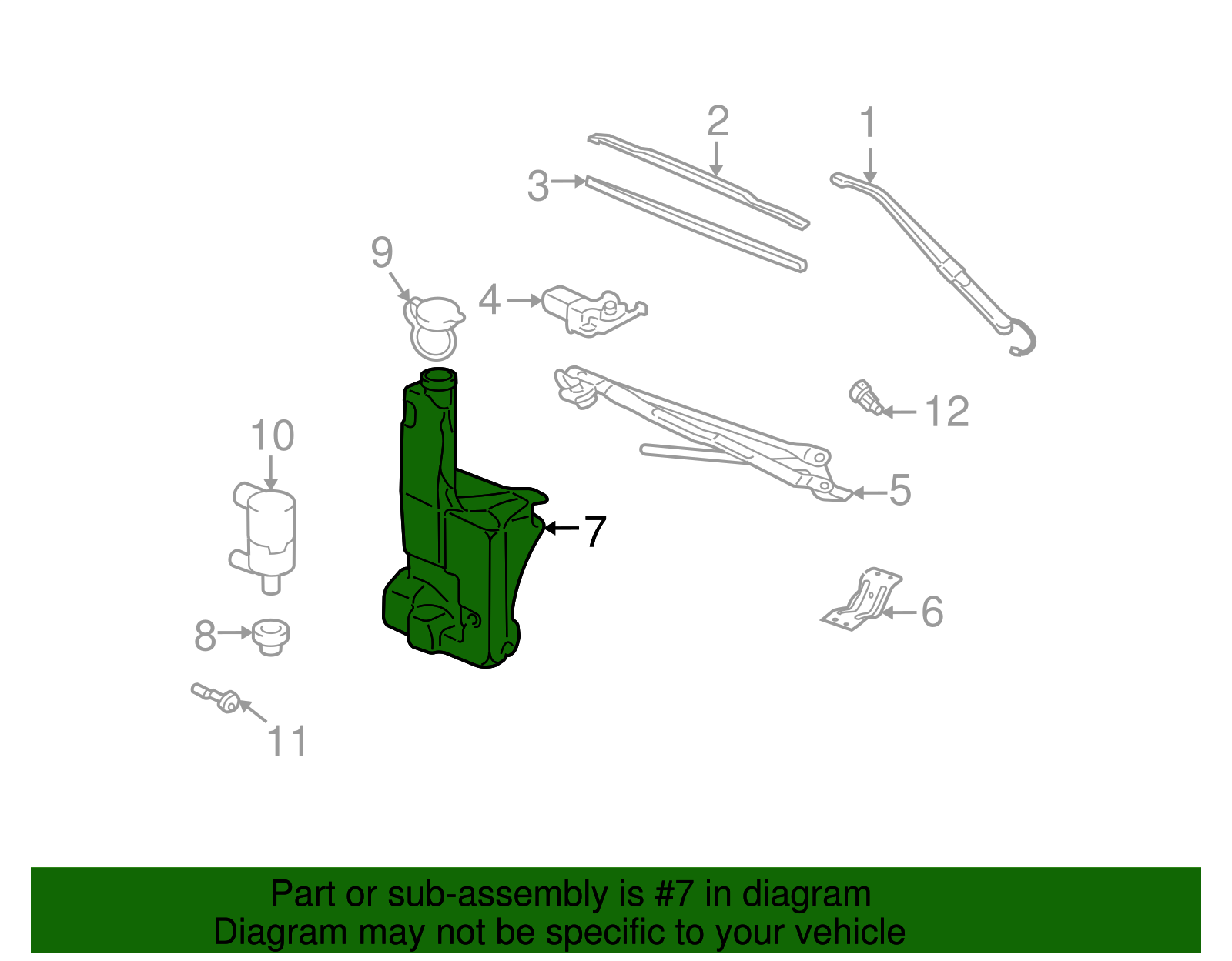 Windshield Washer Fluid Reservoir - GM (12335775)