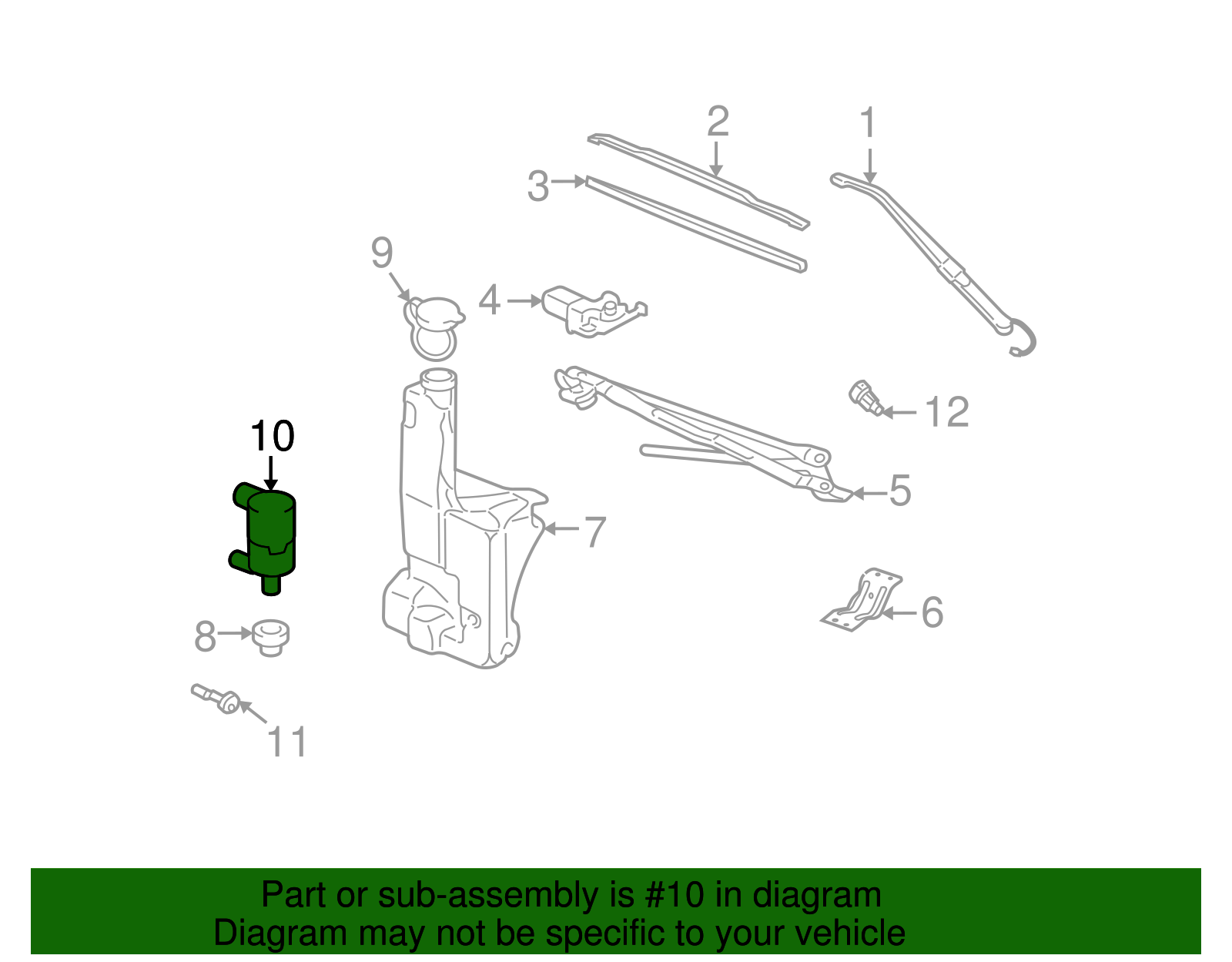 Windshield Washer Pump - GM (88944337)