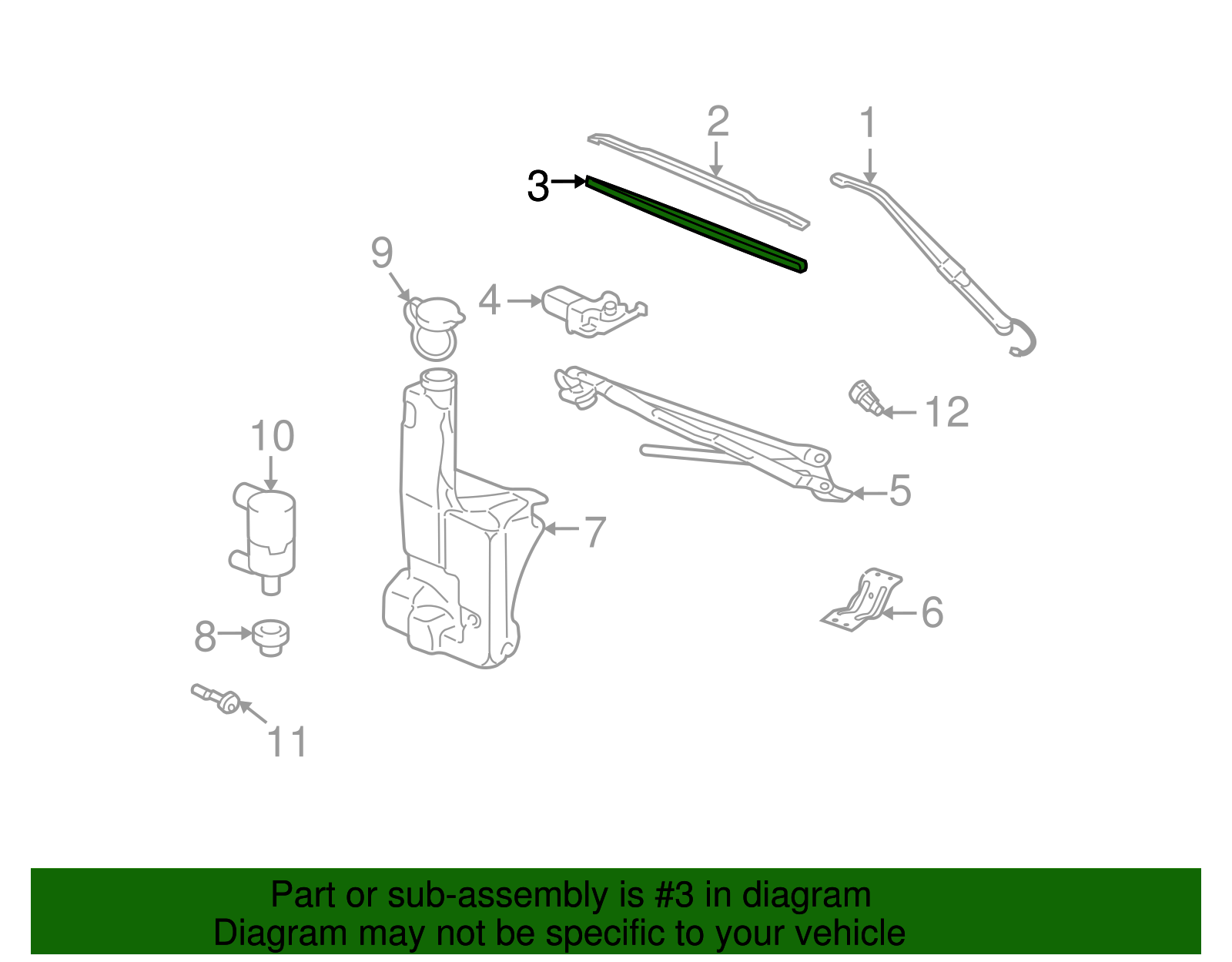 Wiper, W/S - GM (88944326)
