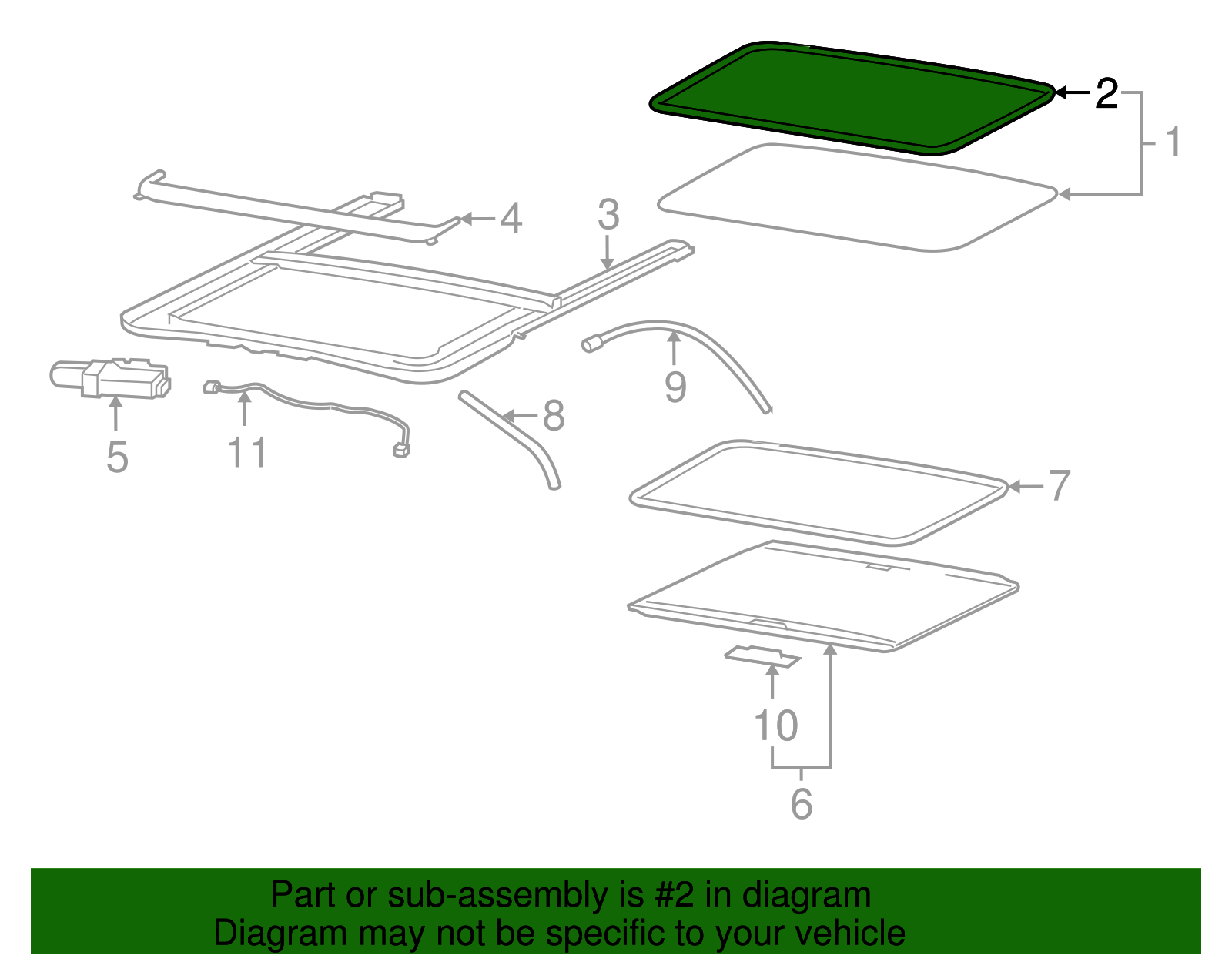 Sunroof Window Seal - GM (15242781)