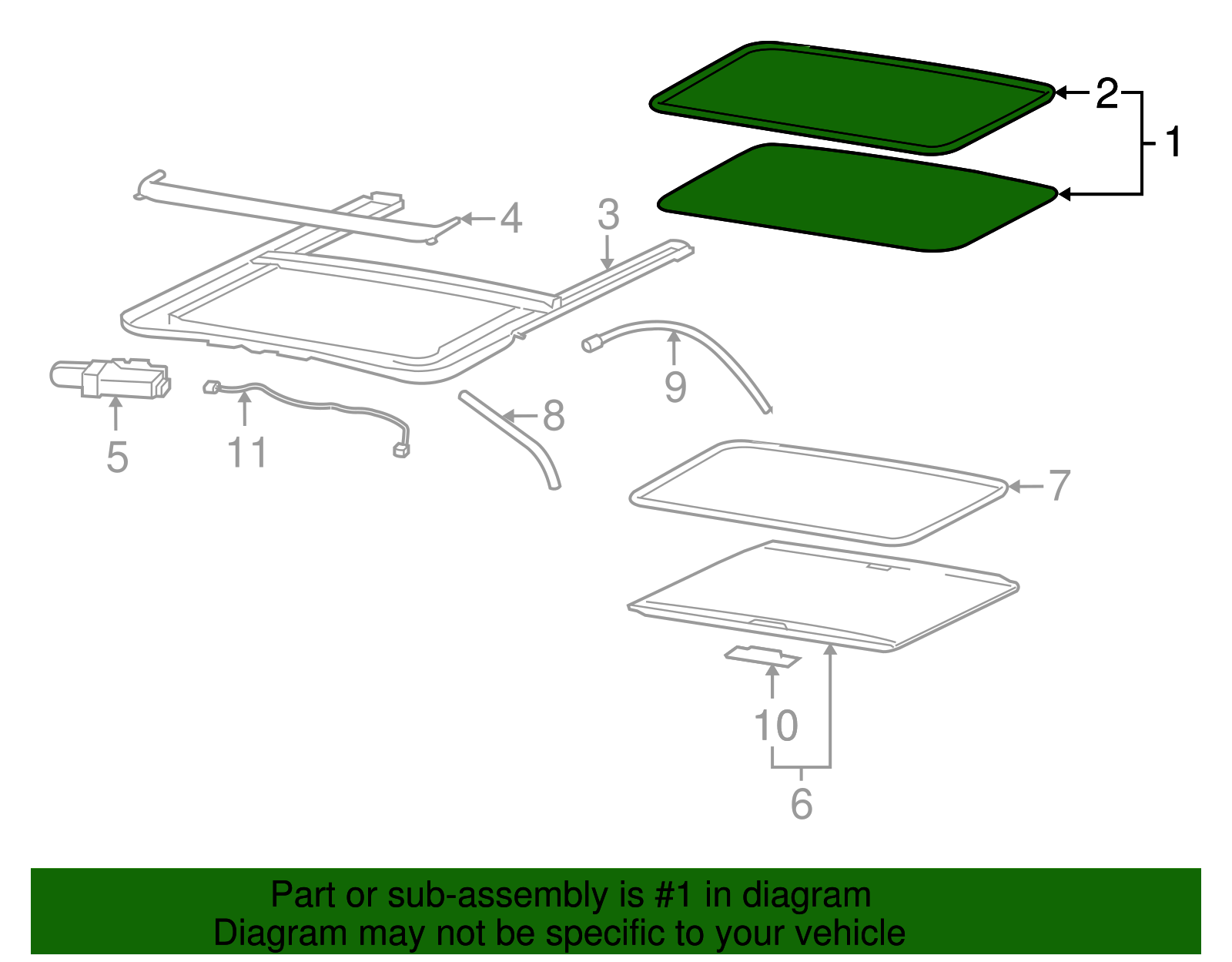 Sunroof Window - GM (25798711)