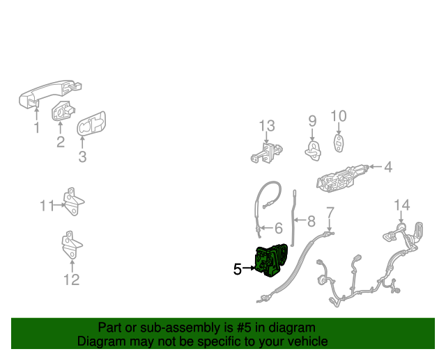 20132023 GM Latch (Replaces Part Numbers 13592259 and 13528272