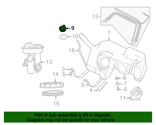 16111184709 19992001 BMW Z3 Fuel Cap (16111184709) BMW of
