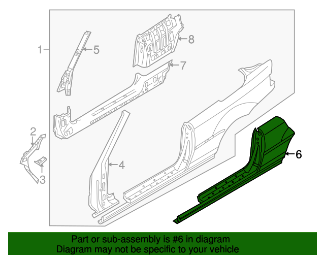 20012006 BMW M3 Rocker Panel 41217895726 BMW Parts World
