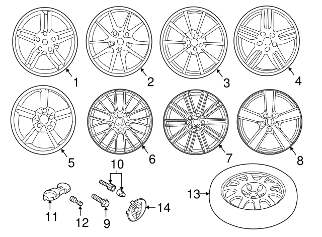 2010-2023 Porsche Wheel Bolt Black WHT-006-978 | Sunset Porsche Parts