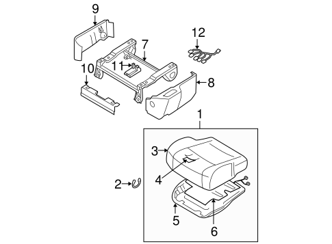 Front Seat Components for 2005 Nissan Maxima #1