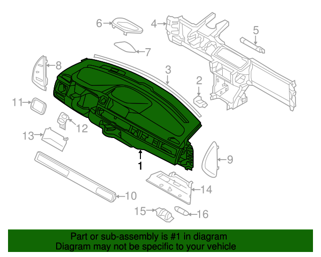 Genuine Instrument Panel for 2015-2016 Volvo | Part# 39838748 