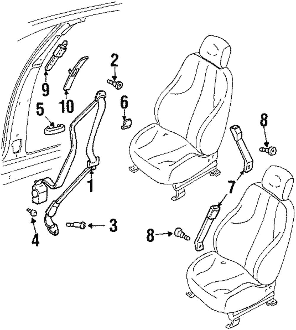 Belt Kit, D/Seat(Retr Side)                 Gray - GM (12457303)