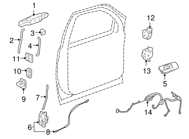 Genuine GM Parts 25854416 Passenger Side Upper Door Hinge