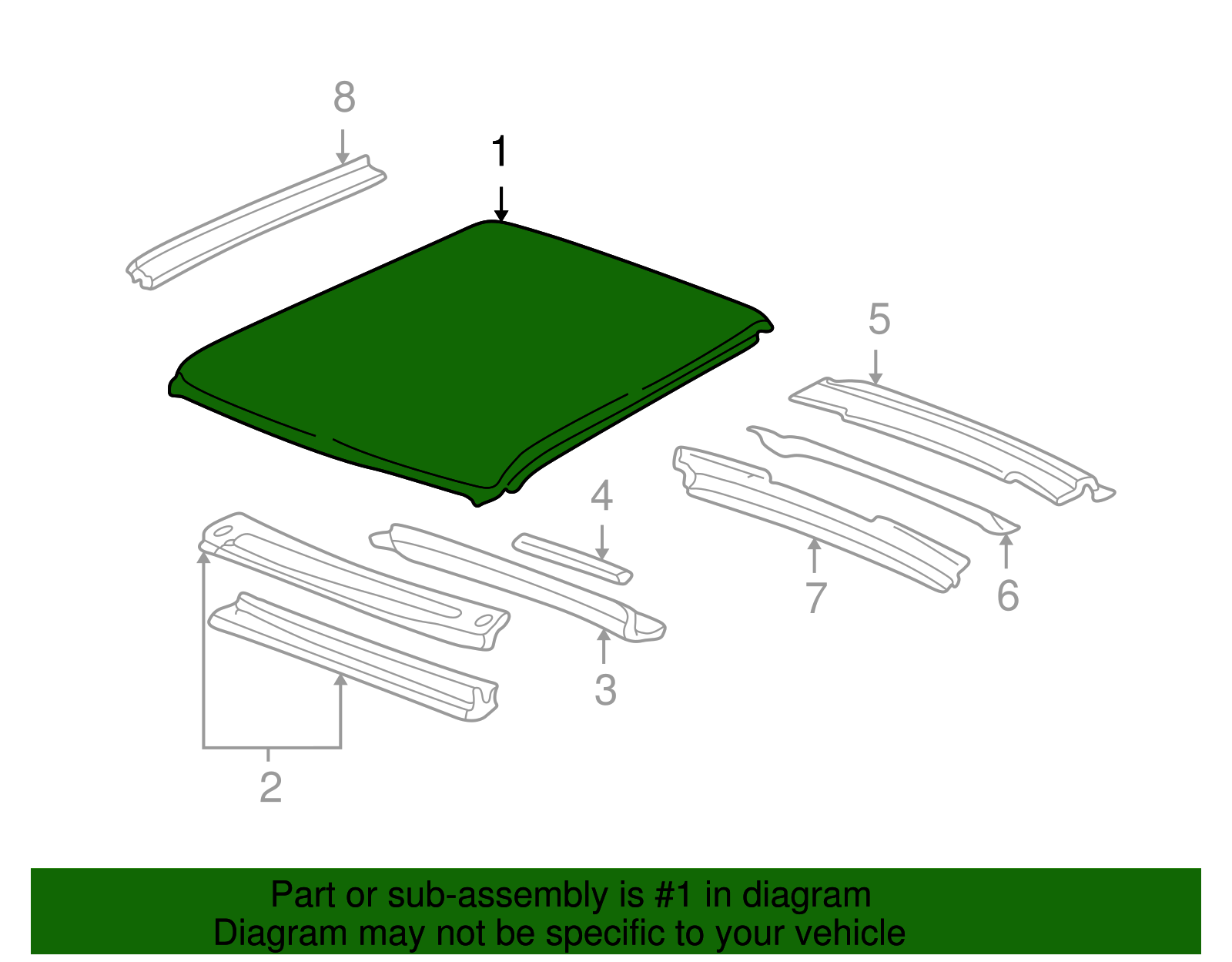 Panel Assembly-Roof (W/O UE1) - GM (93440995)