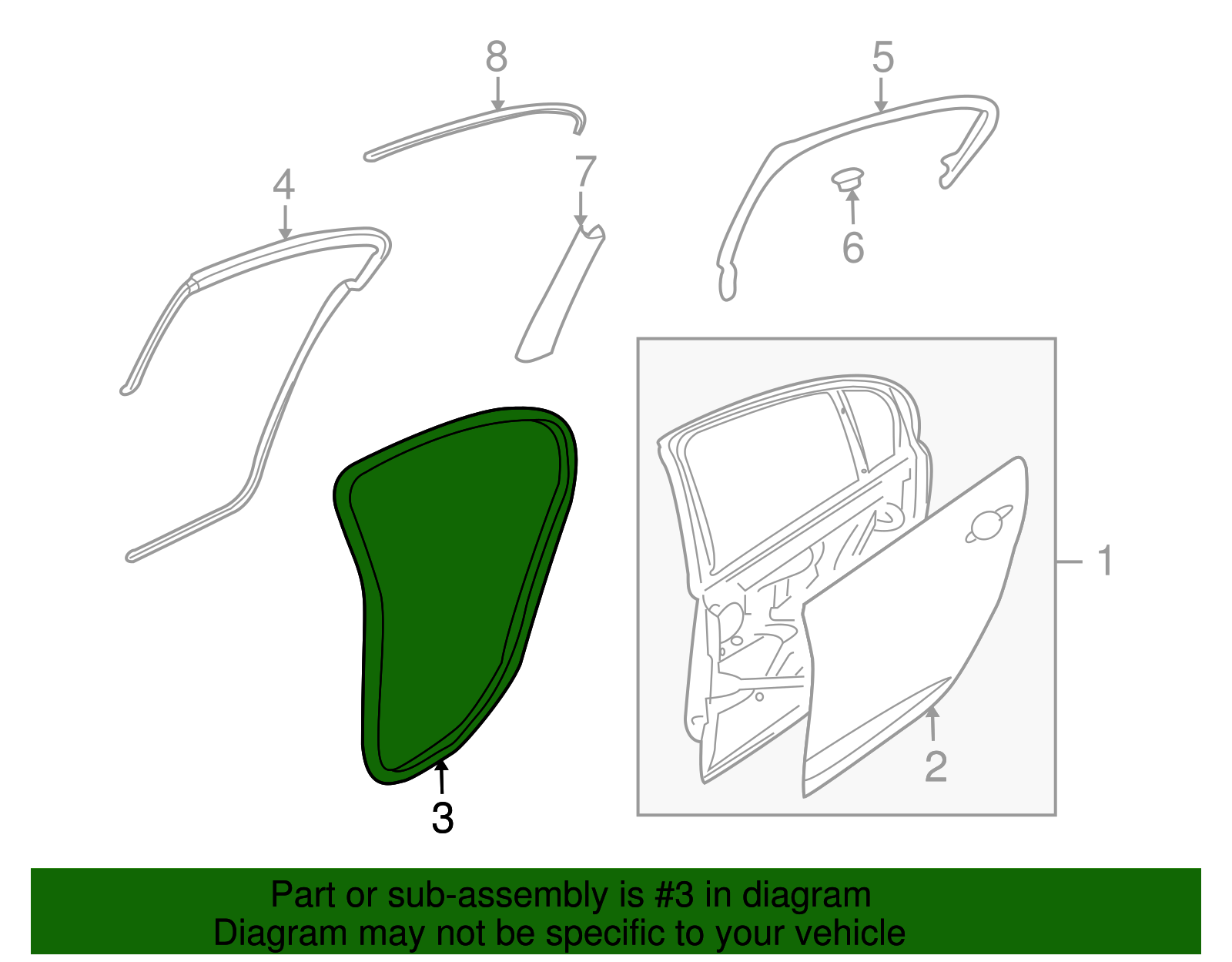 Weatherstrip-Rear S/D - GM (92200769)