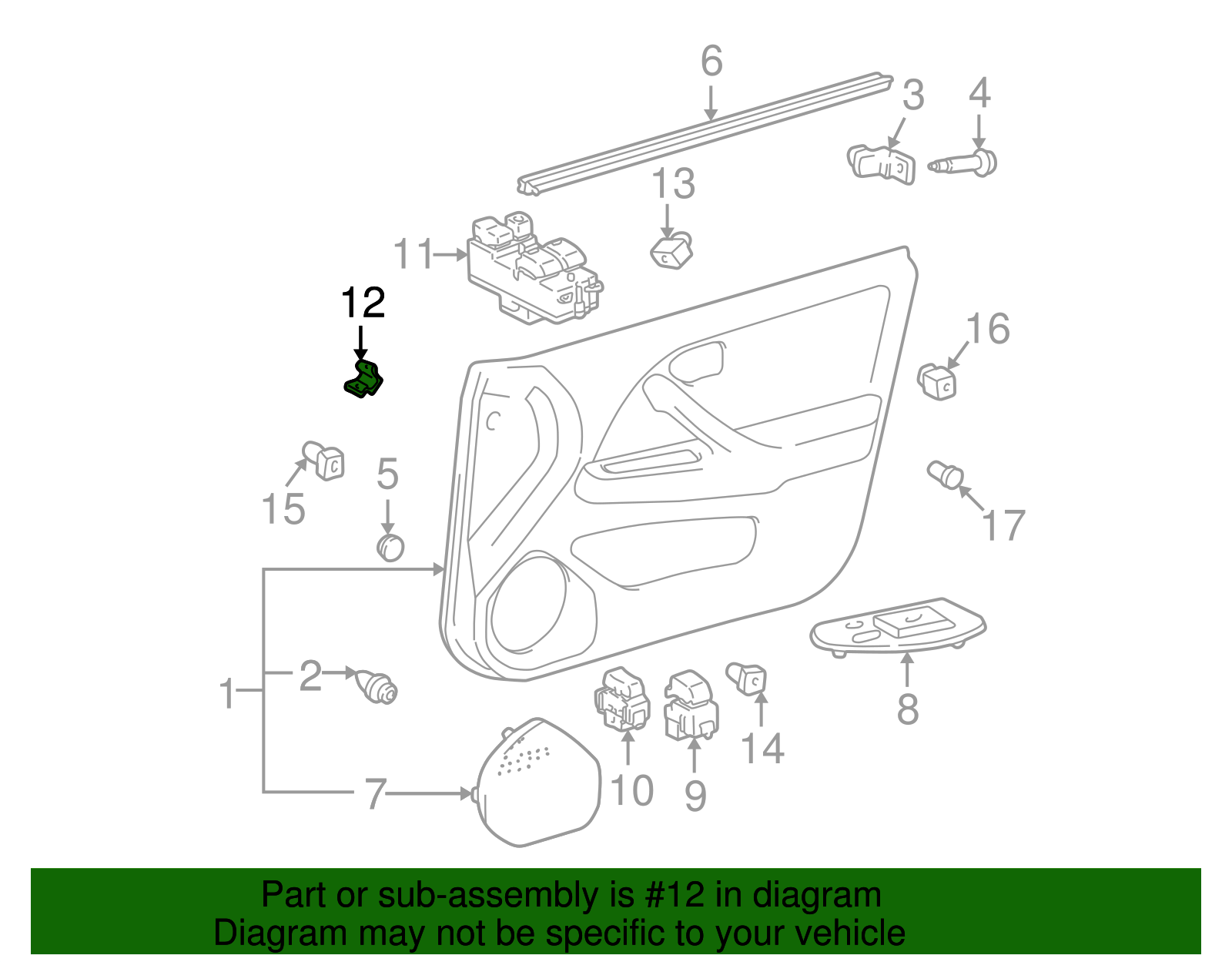 Lock Switch Clip - Toyota (90084-46005)
