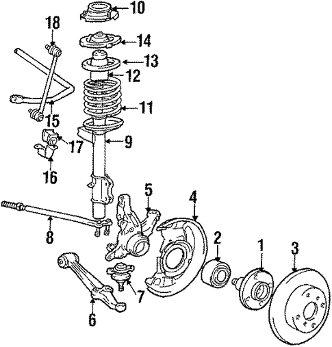 Front Brakes for 1987 Toyota MR2 #0