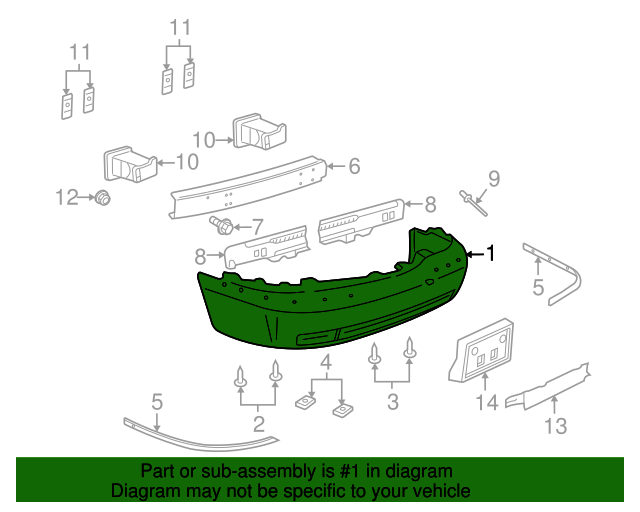 20032011 Lincoln Town Car Bumper Cover 3W1Z17D957DA QuirkParts