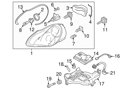 Bulbs - Chassis for 2006 Porsche Cayenne #2