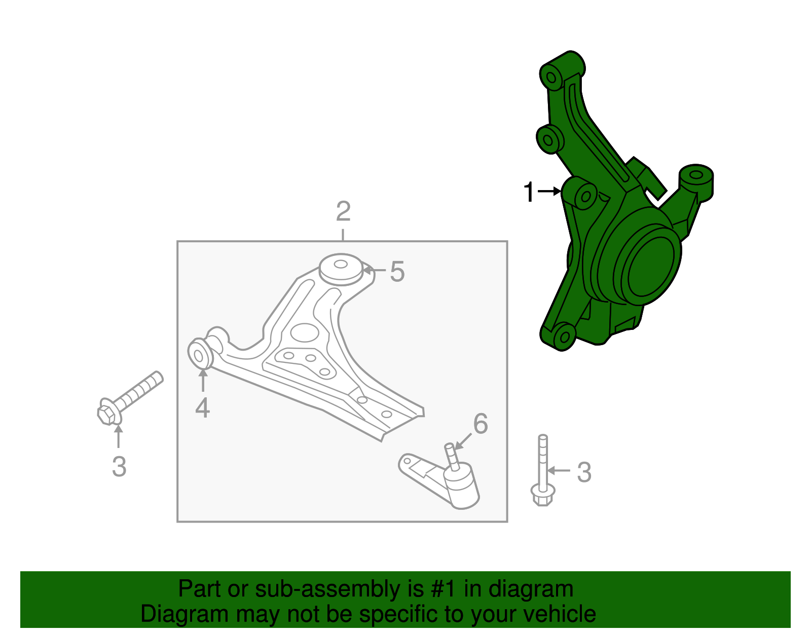 Driver Side Steering Knuckle - GM (96870491)