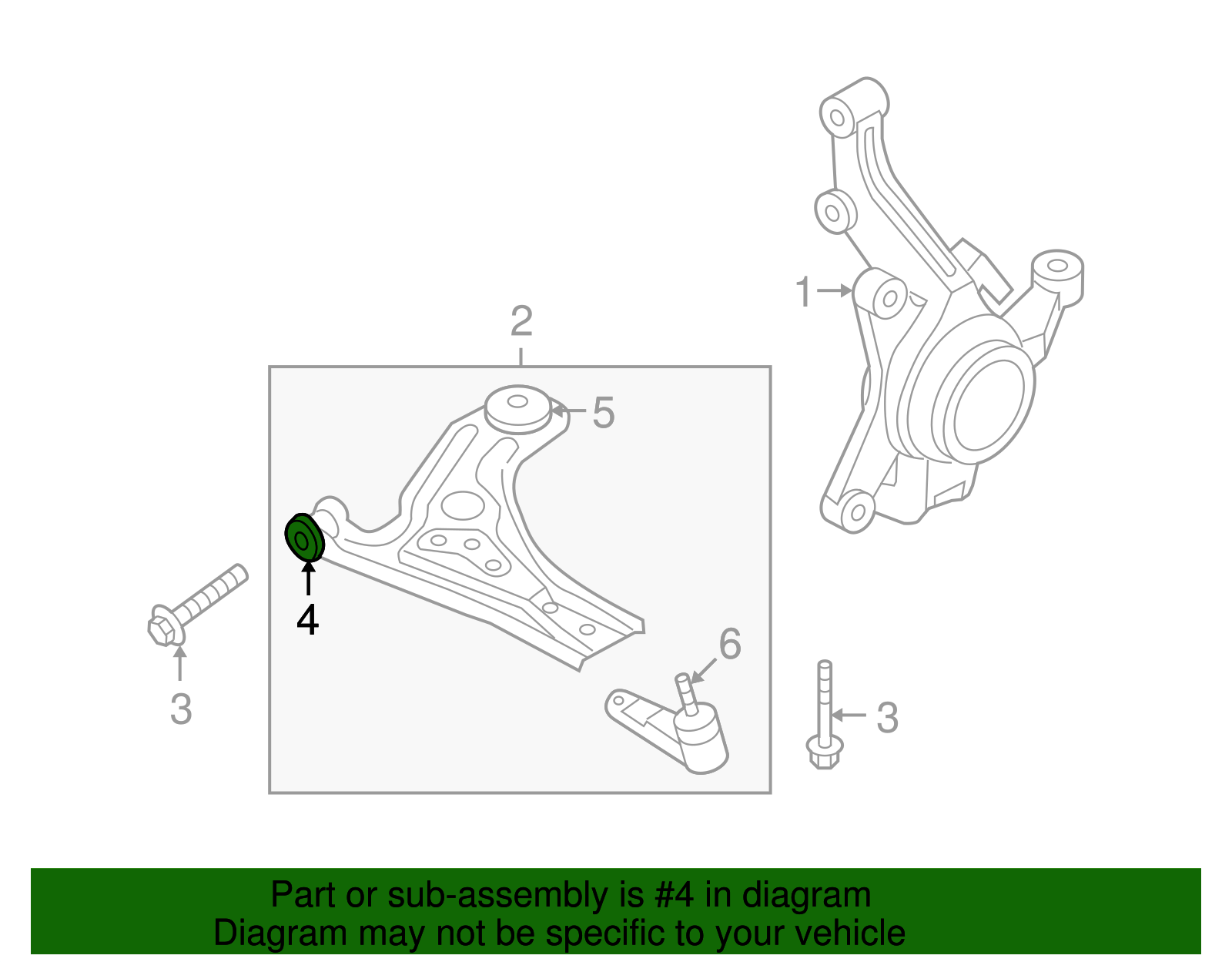 Suspension Control Arm Bushing - GM (96535087)