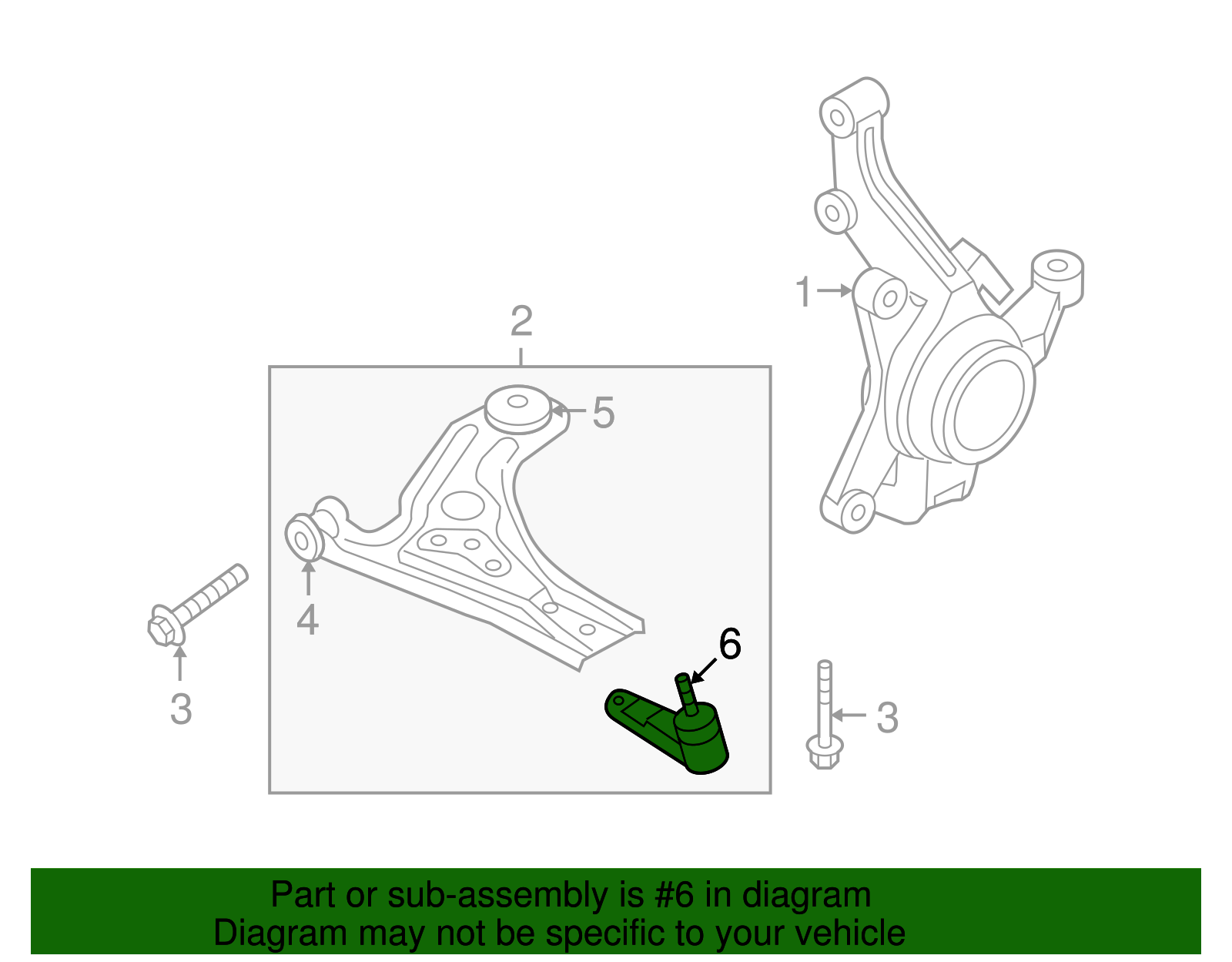 Front Lower Suspension Control Arm Ball Joint - GM (96535089)