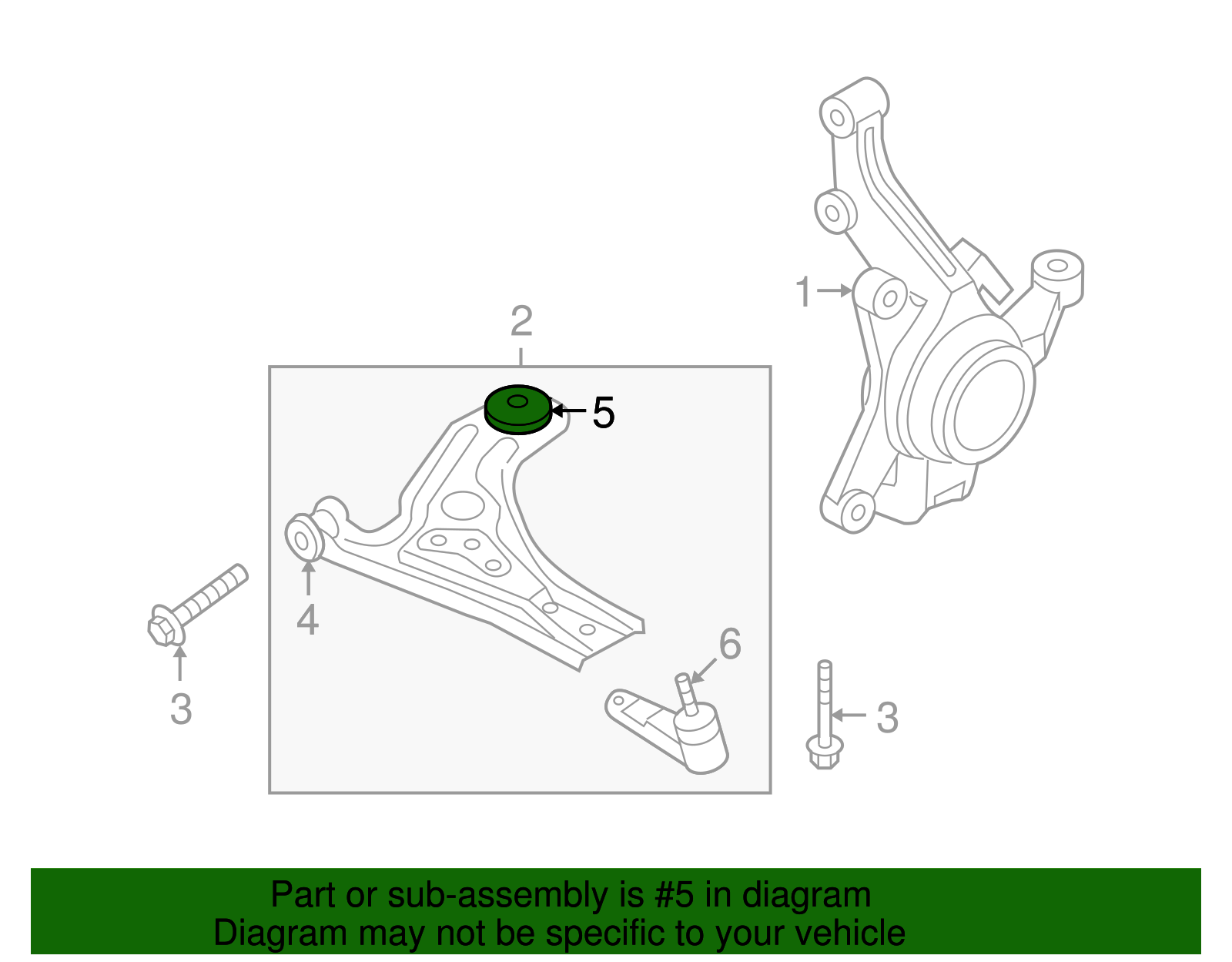 Front Lower Suspension Control Arm Bushing - GM (95975940)