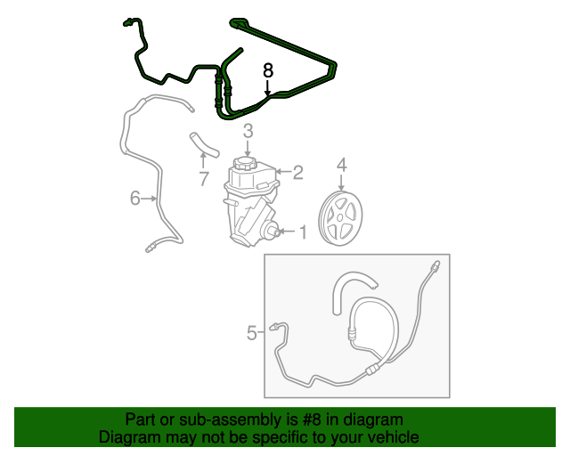 20062011 Chevrolet Power Steering Fluid Cooling Pipe 20957915 GM