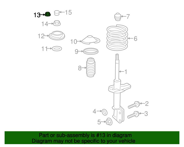 20152021 Subaru Upper Mount Lock Nut 902380015 Subaru Parts Store