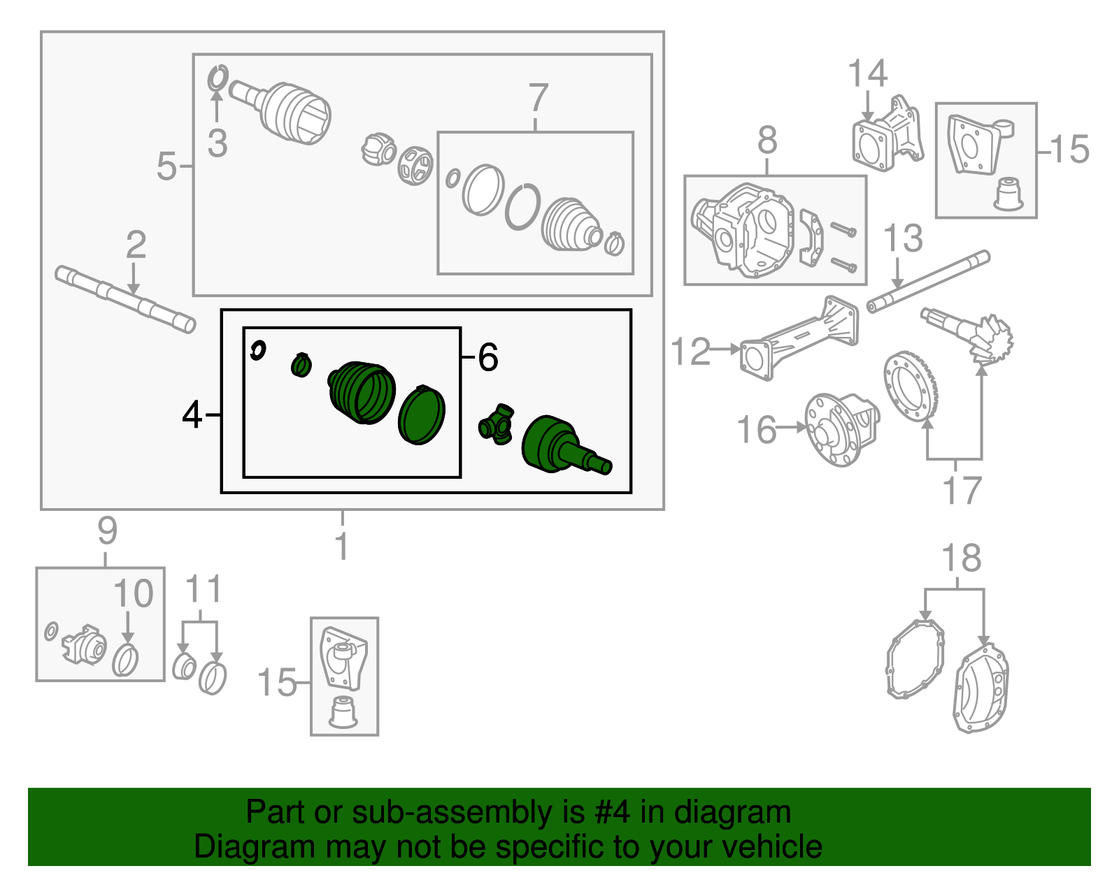Joint Kit, Front Whl Drv Shf C/V - GM (10359477)