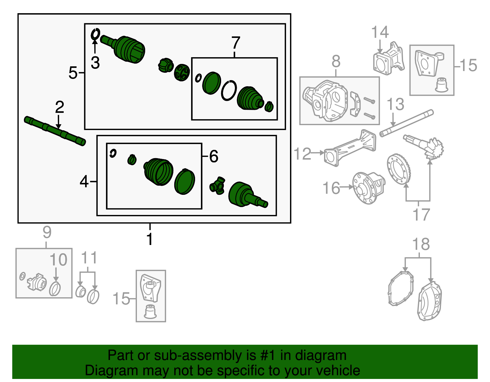 Front Half-Shaft Assembly (15886012)