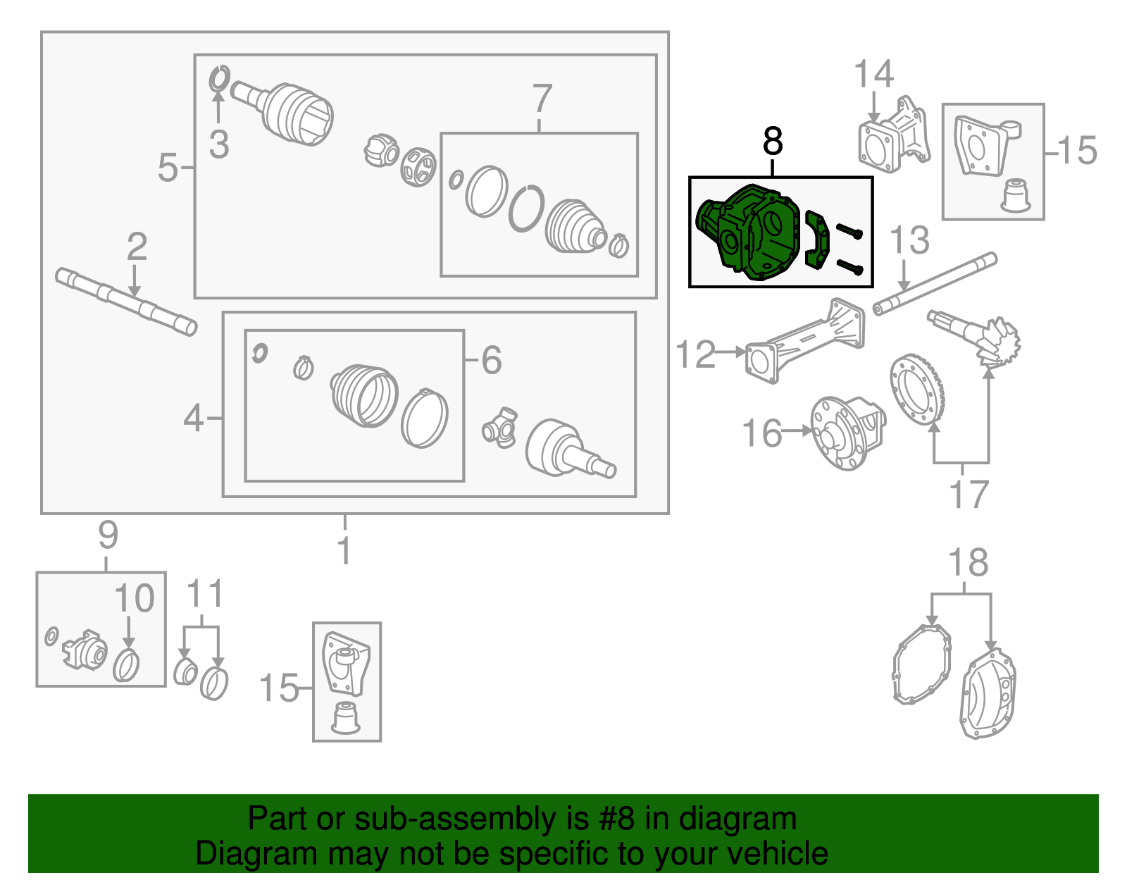 Carrier-Front Diff - GM (25801720)