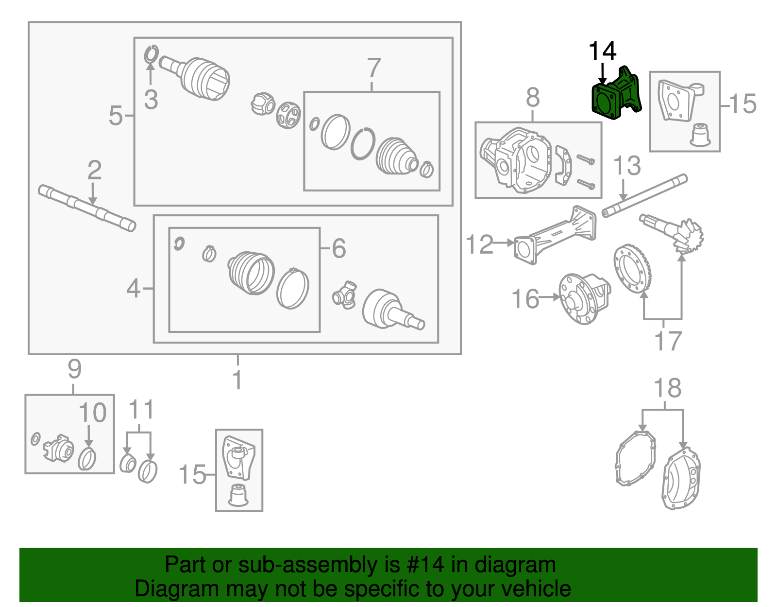Housing, Front Whl Drv Inter Shf - GM (12479253)