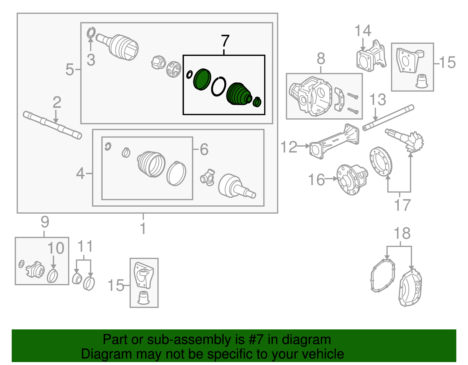 Boot Kit, Front Whl Drv Shf Cv Jt - GM (10359474)