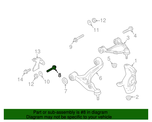 N2433466ZA Lower Control Arm Front Bolt 20162020 Mazda MX5