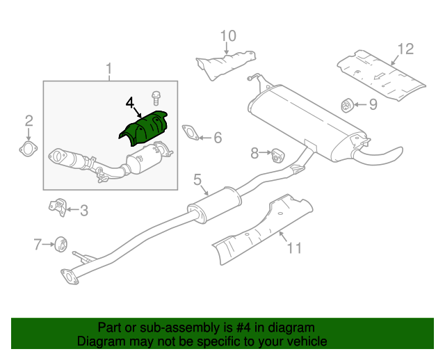 20172022 Nissan Rogue Sport Heat Shield 208504BB0A Nissan Parts Store
