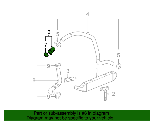 20082010 Chevrolet Intercooler Coolant Pipe 12628273