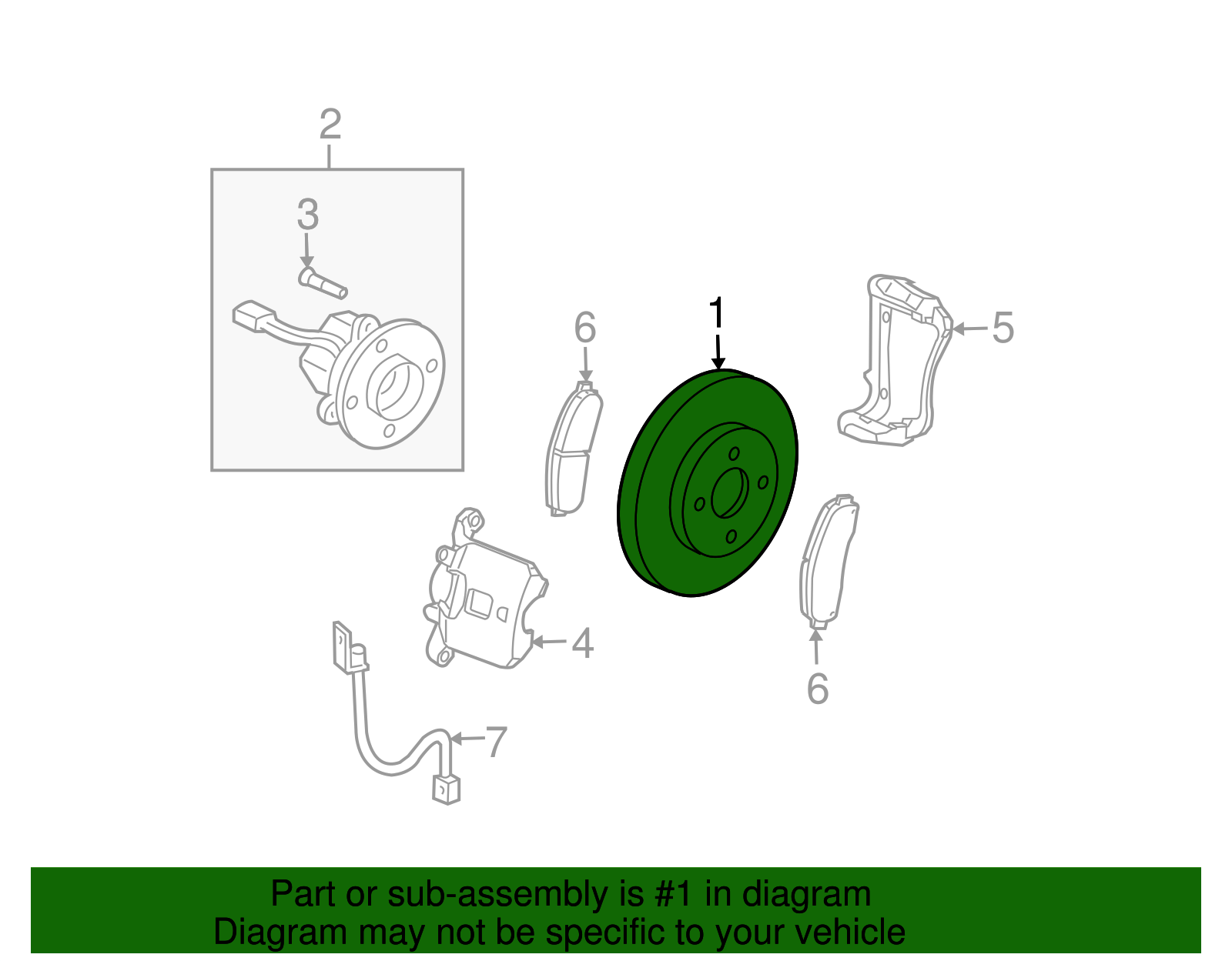 Front Disc Brake Rotor - GM (19303829)