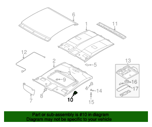 2003-2008 Hyundai Tiburon Sun-Visor Clip 85260-2C000 | OEM Parts Online