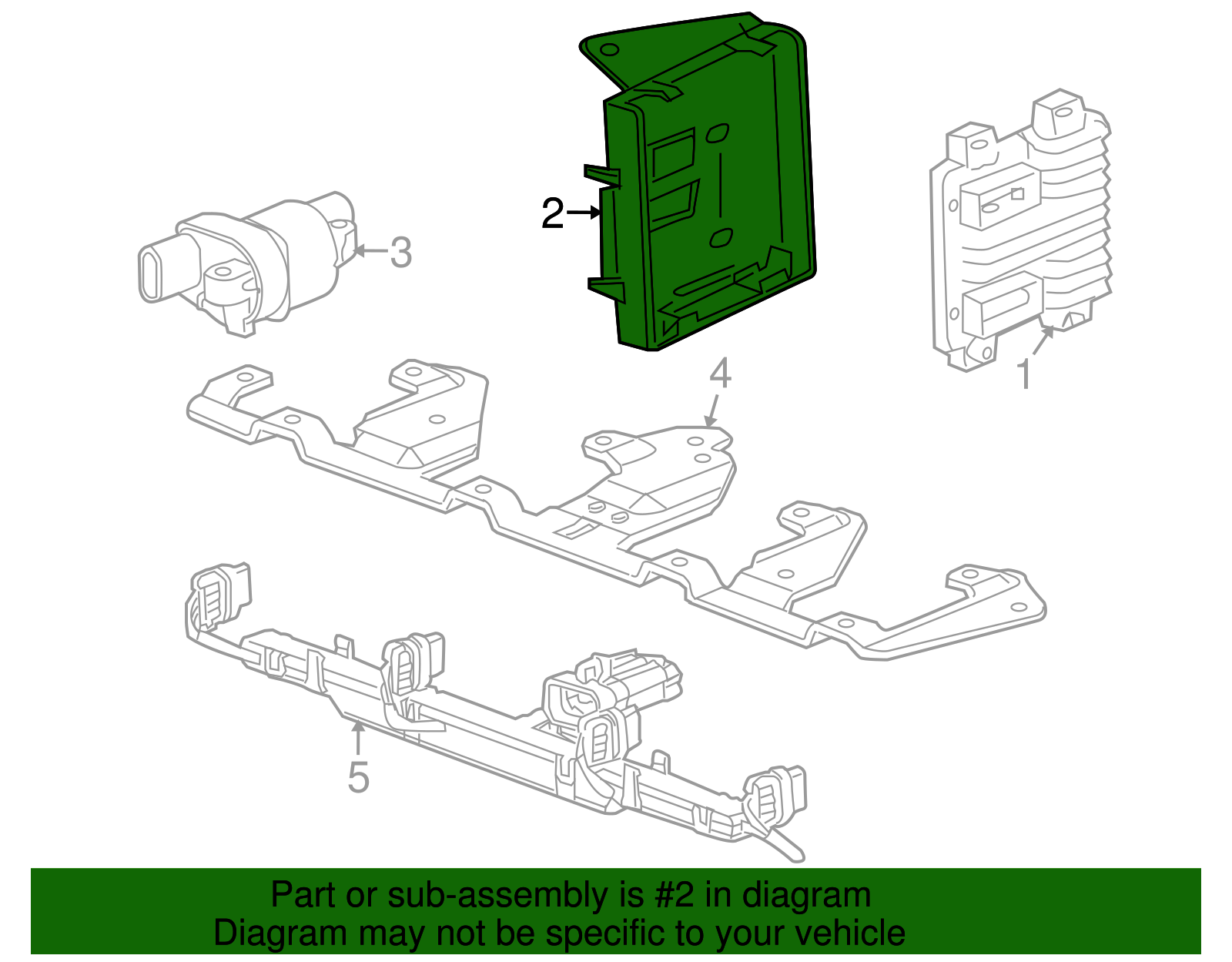 Engine Control Module Bracket - GM (23213449)